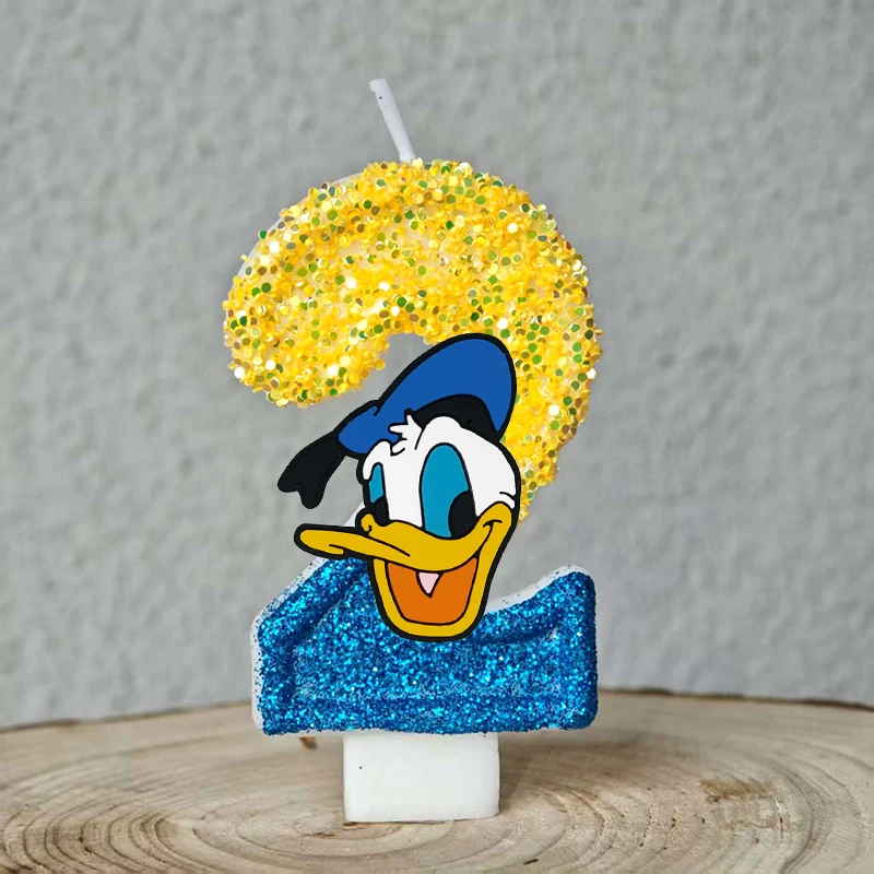 Schattige Donald Duck kaars nummer 0-9 voetbalkaars Donald Duck taartdecoratie jongens verjaardagsfeestje voor kinderen babyshower decoraties