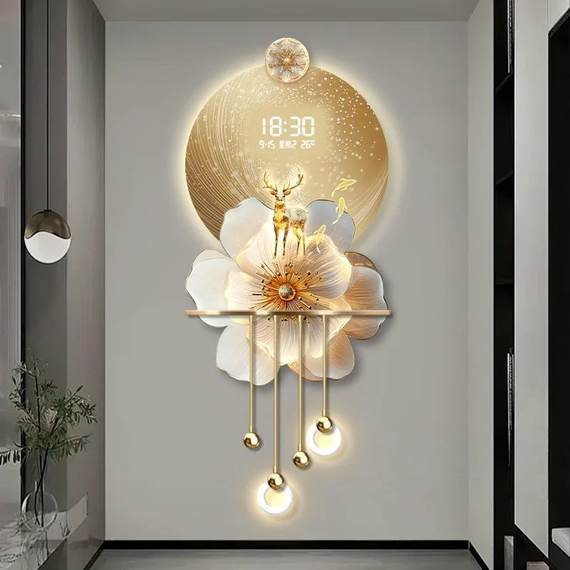 ضوء فاخر الأزهار الديكور جدارية مصباح مدخل قاعة غرفة المعيشة نمط كريمي الراقية ثلاثي الأبعاد جدارية مصباح الممر #1