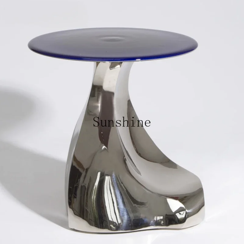 

Sofa special-shaped fiberglass electroplating small coffee table