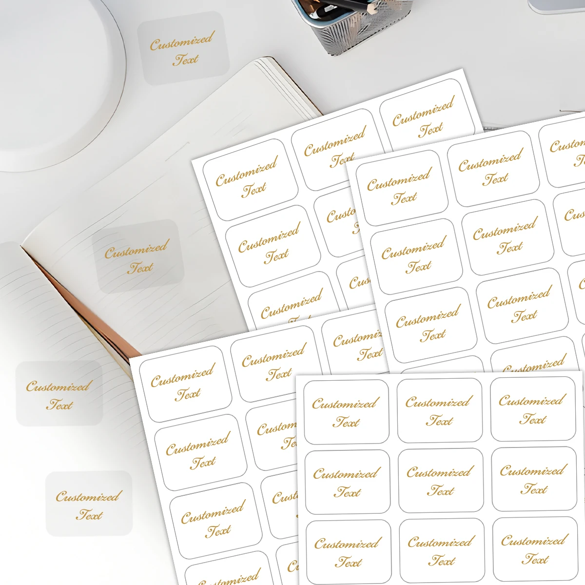 

36/72 шт. настраиваемые прозрачные квадратные наклейки персонализированные водонепроницаемые этикетки деловые принадлежности подарочная сумка наклейка для свадебной вечеринки