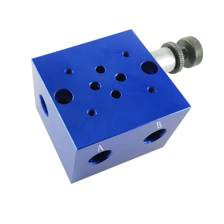 Hydraulic overflow valve block with overflow valve 6-way plate 02-1W overflow valve plate hydraulic station