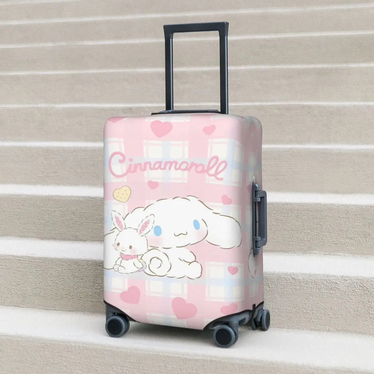 

Cute Cinnamoroll Suitcase Cover Cruise Trip Protection Vacation Elastic Luggage Accesories