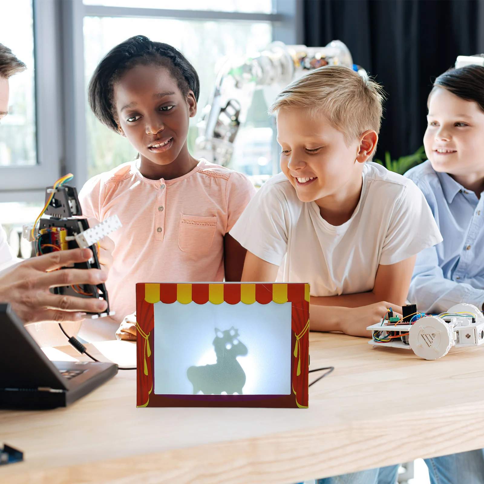 1 set 1 set handgemaakte Chinese schaduwtool Traditionele dans Prop Educatief voor kinderen Handpoppen Craft Kit Praktisch