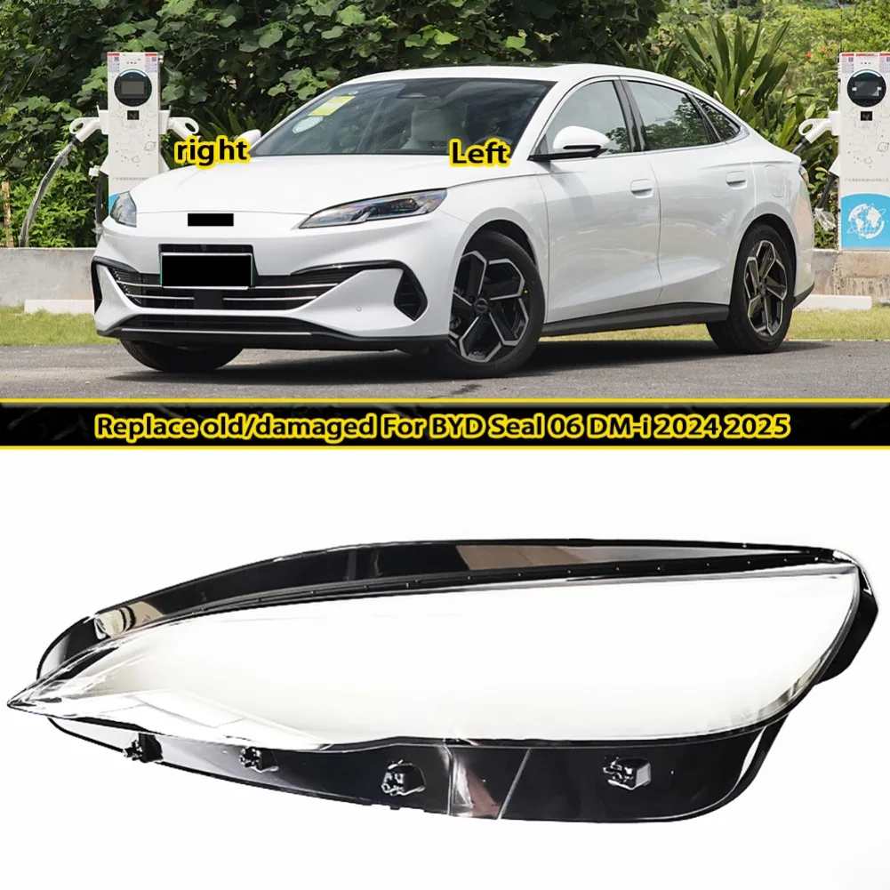 

Headlight Cover Lens Plexiglass For BYD Seal 06 DM-i 2024 2025 Headlamp Transparent Lampshade Shell Masks