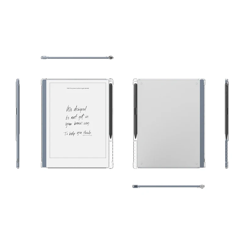 [ZY44] Transparent Air-Bag E-Book Reader Protective Case With Pen Slot For ReMarkable 2 10.3 Inches Shockproof TPU Protector