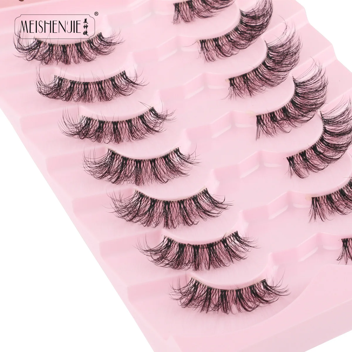 Lashes 3/7 pairs Eyelashes Half Eyelashes 3D Natural False Lashes Dramatic Lashes Cross Wispy Natural Eyelash Extension Makeup