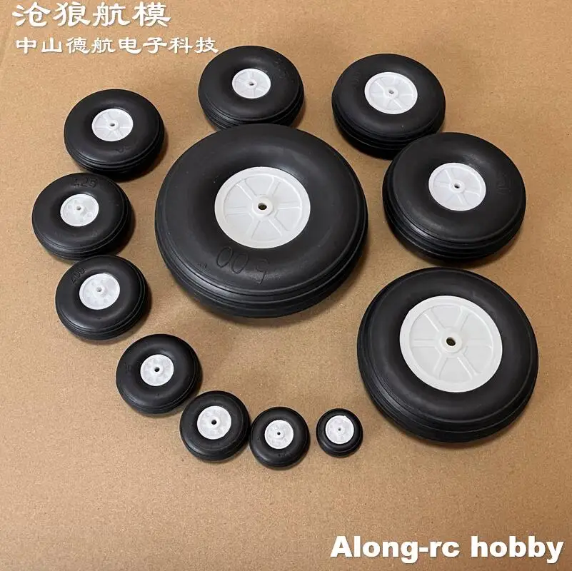 Roues en PU de diamètre 2.0 pouces, 2.25 pouces, 2.5 pouces, 2.75 pouces, 3.0 pouces, trou D4.1 D3.1 pour modèles d'avion RC, pièce de rechange, train d'atterrissage