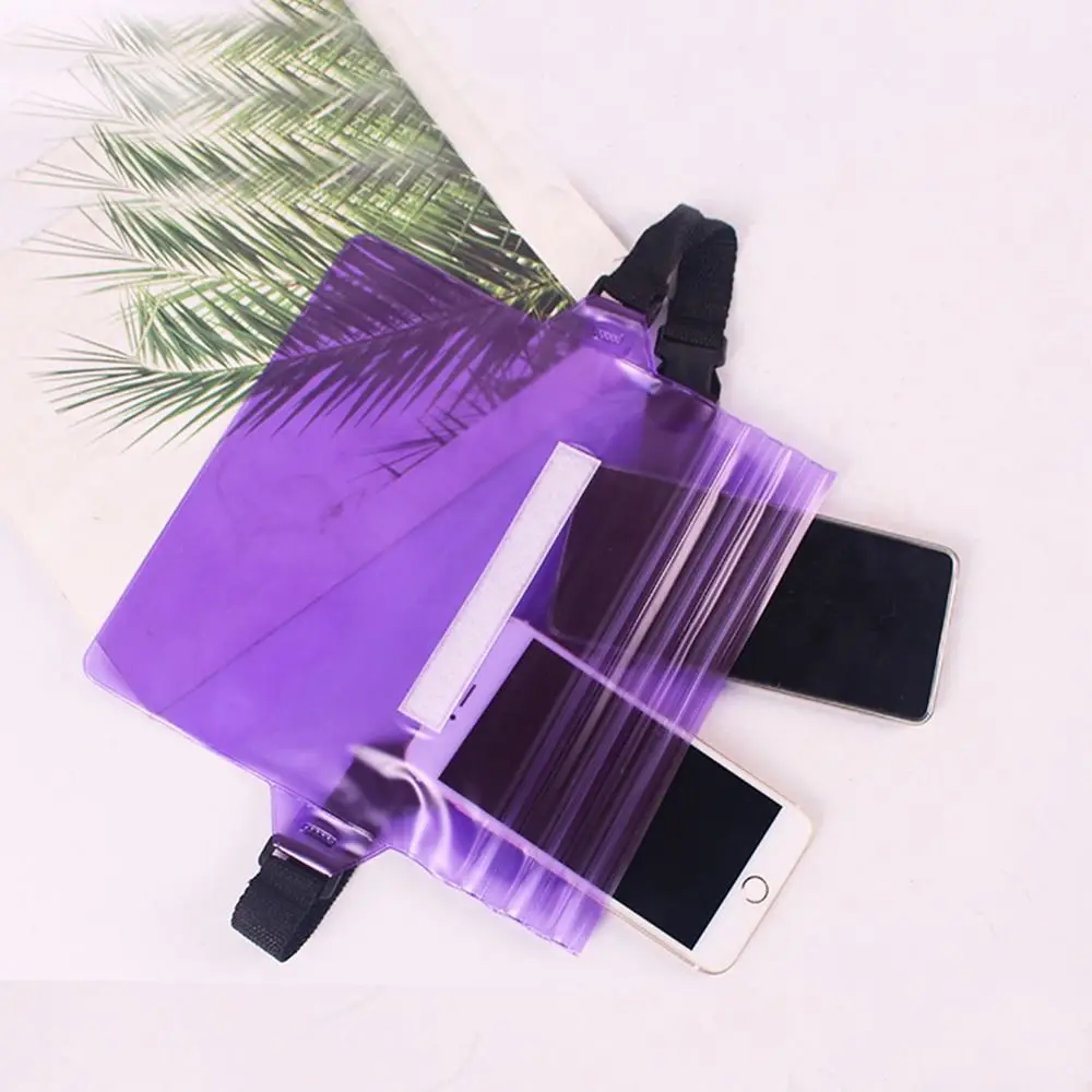 Riñonera portátil con estampado de agua para Festival, funda de teléfono sencilla a la moda, bolso de hombro transparente con pantalla táctil para verano