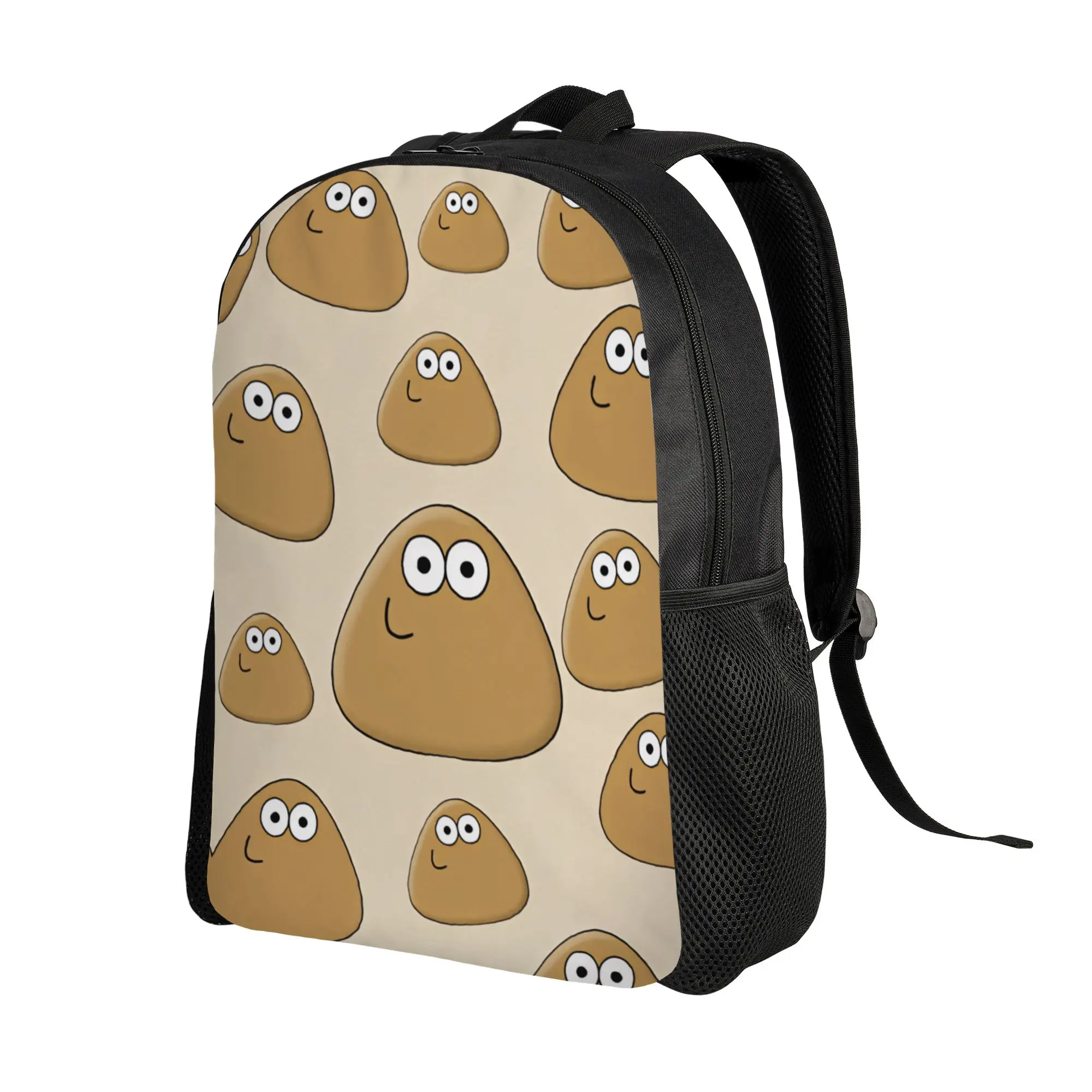 Pet Alien Pou Animated Television Backpack  Travel Backpacks Boy Girl Custom Large High School Bags Kawaii Rucksack