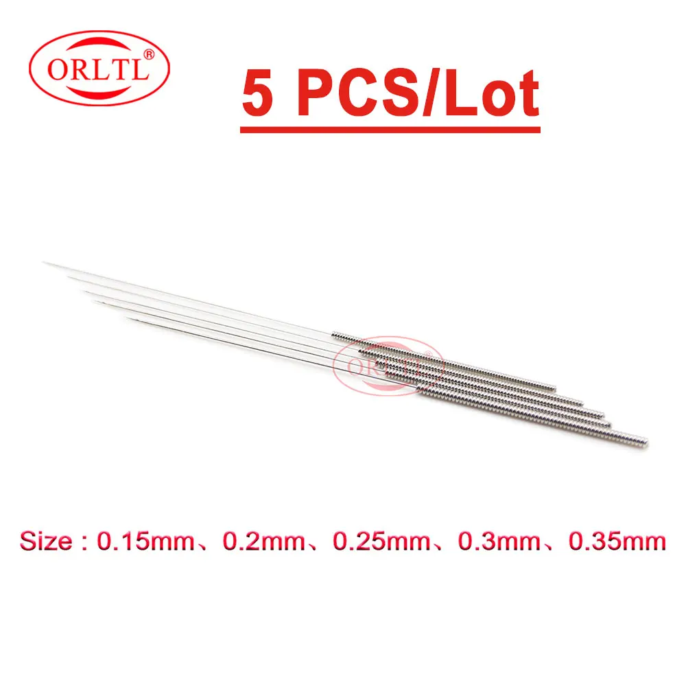 5PCS ORLTL Diesel Injector Nozzle Carbon Cleaning Tools Oil Jet Spray Nozzle Carbon Removal Clean Steel Needle Tool