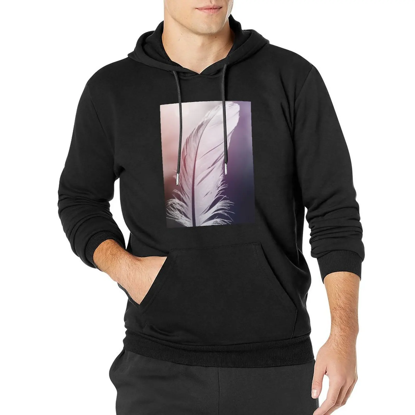 

Feather in Pastel Tones Pullover Hoodie fashion men oversized hoodie