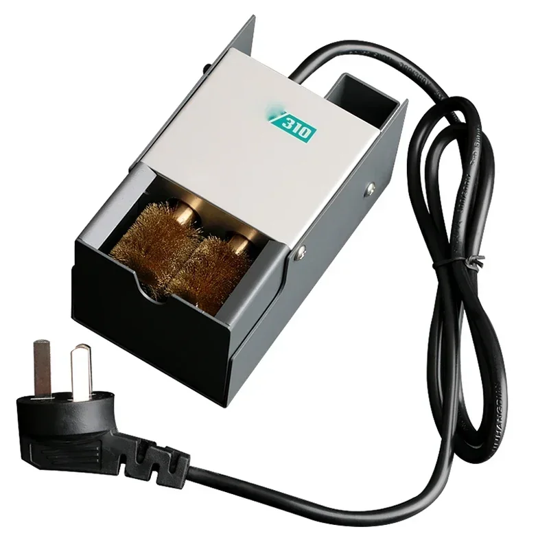 Welding Nozzle Cleaner Electric Cleaner Copper Brush Sponge Iron Head Automatic Cleaner