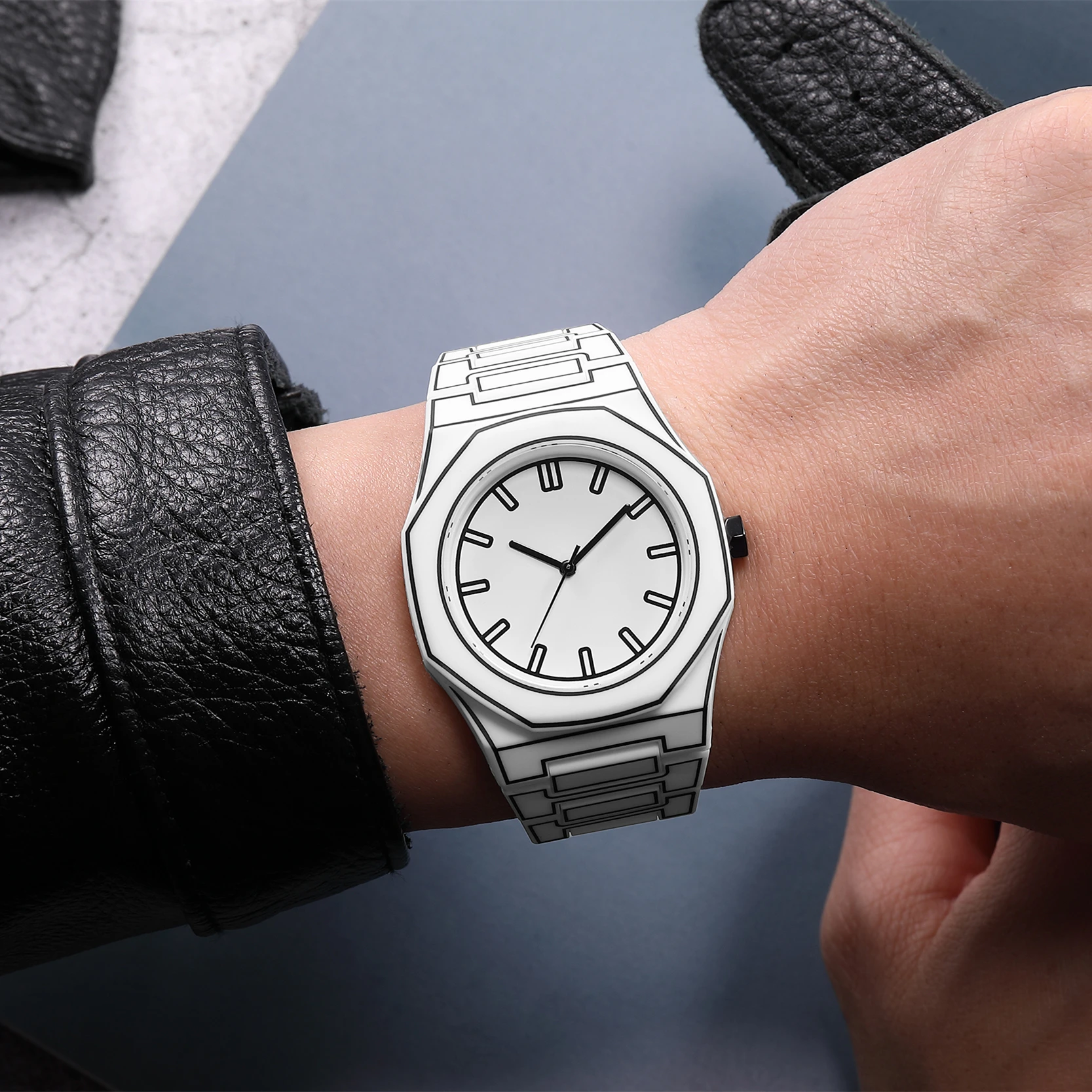Simple casual men's women's watches, macaroon color quartz watches, round dial quartz watches, suitable for daily life, gifts image 6