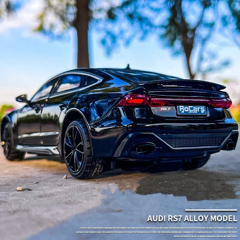 1:24 Audi RS7 Coupe Alloy Car Model Diecasts Metal Toy Sports Car Vehicles Model Simulation Sound Light Collection Kids Toy Gift