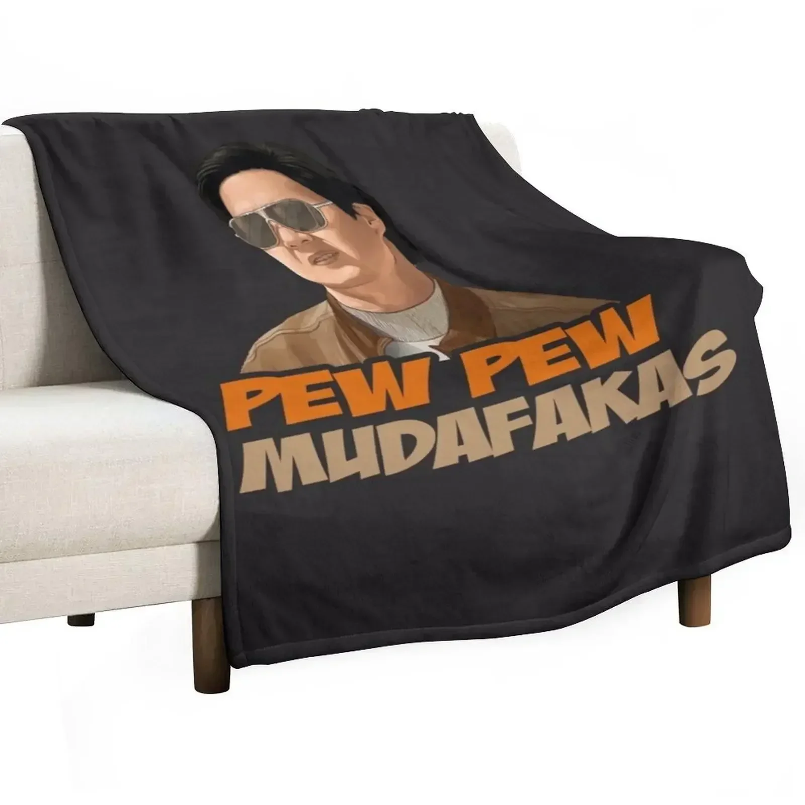 Hangover - Pew Pew Mudafakas Mr Chow Funny Parody Fan Art Throw Blanket Personalized Gift Luxury Designer Moving Blankets