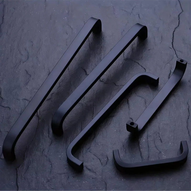 8pcs Arch Style Polished Metal Handles Solid Aluminum Alloy Cabinet Door Drawer Pulls Modern Simple for Furniture Hardware
