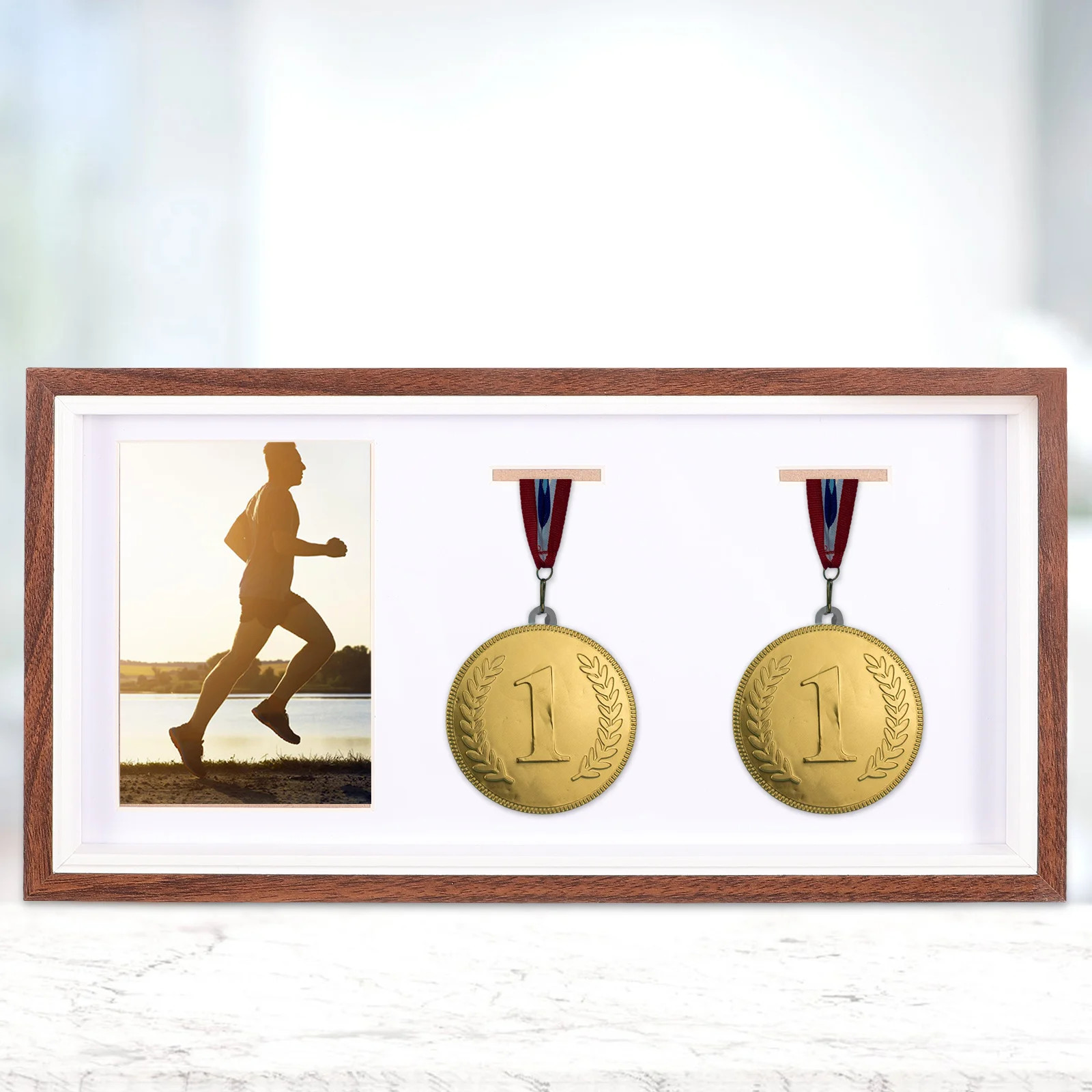 

s Medal Minimalist Transparent Glass Marathon Display Badge Picture Home Medal Display Holder Decor Picture Holder