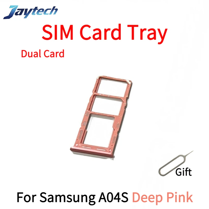 1PCS Smartphone Sim Card Slot Tray For Samsung A04E A04S New SIM Chip Holder With PIN Accessories Parts