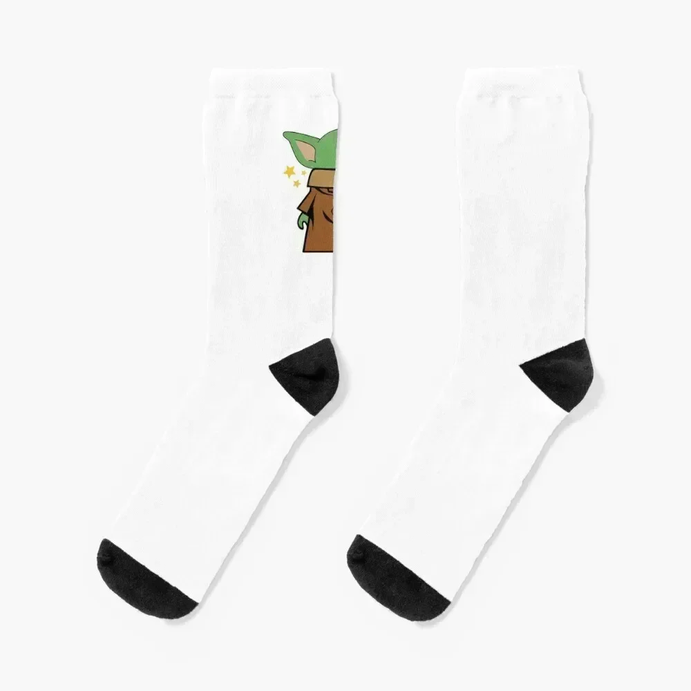 

Small baby green alien starsStars Sticker Socks crazy winter christmas gifts Socks For Man Women's