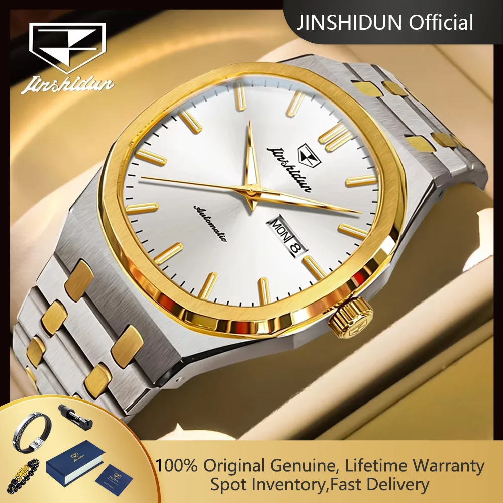 

JSDUN 8966 High-End Automatic Mechancial Watch for Men Simple Luxury Stainless Steel Original Brand Men's Business Wristwatches