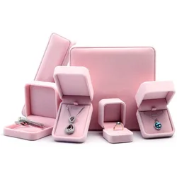 Quality Wedding Jewelry Storage Case Amazing Red Velvet Ring Earrings Necklace Pendant Bracelet Storage Organizer Gift Box