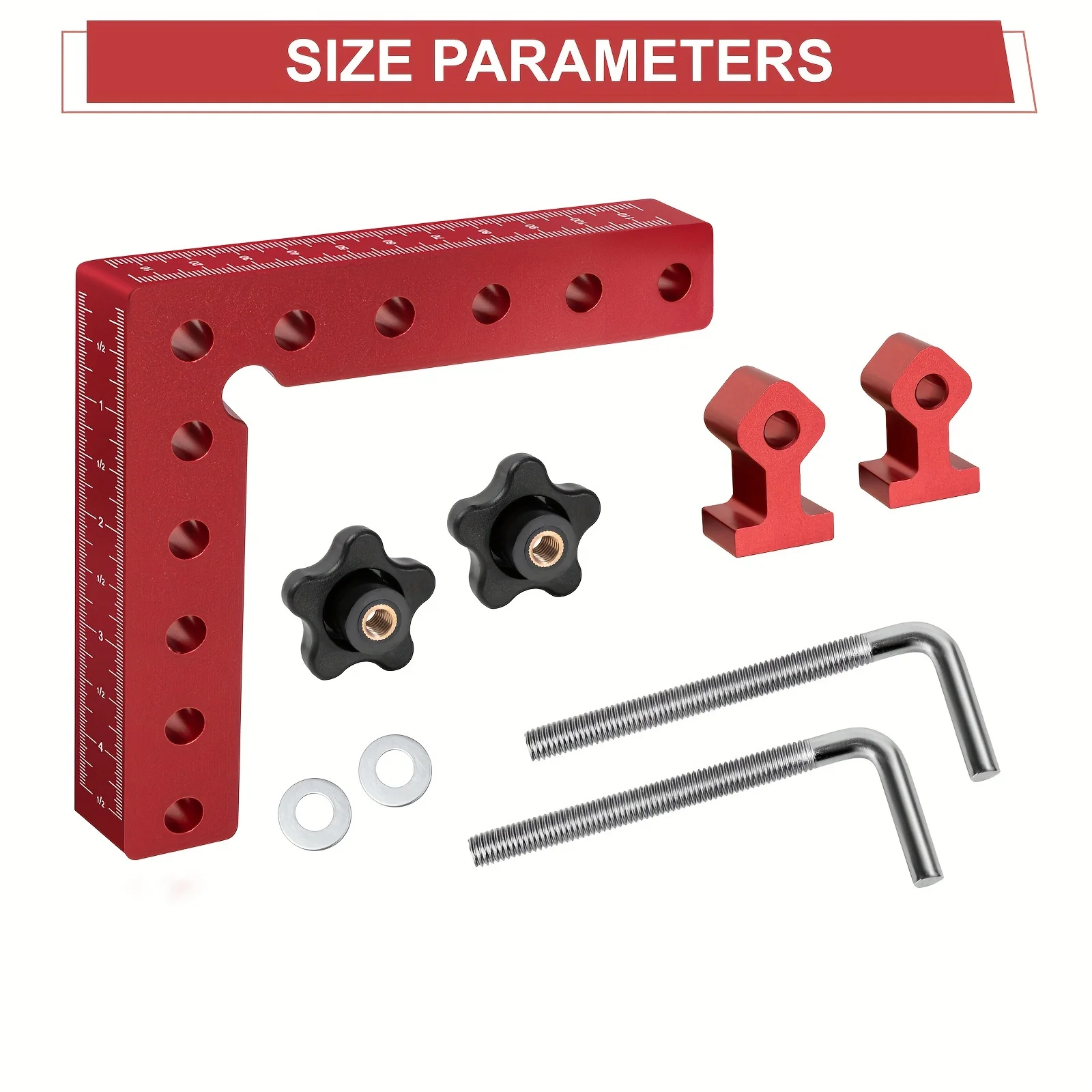 

1 Set 90 Degree Positioning Squares Right Angle Clamps - Aluminum Alloy Fixing Clip Woodworking Corner Clamping Square Tool