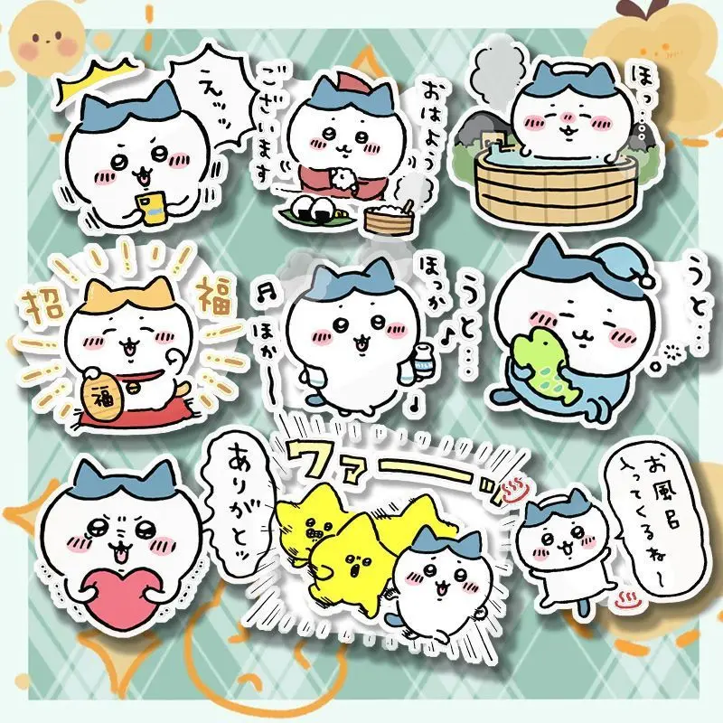 Chiikawa Animated Cartoon Stickers Hachiware Usagi Stickers Diary Photo Album Diy Decoration Desktop Decoration Cute Gift