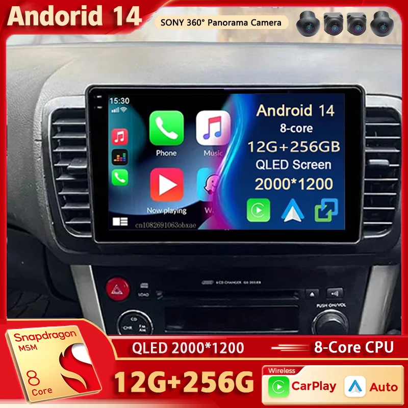 

Android 14 For Subaru Legacy 4 Outback 3 2003 - 2009 RHD 2K QLED Android Car Radio Multimedia Video Player GPS stereo CarPlay 4G