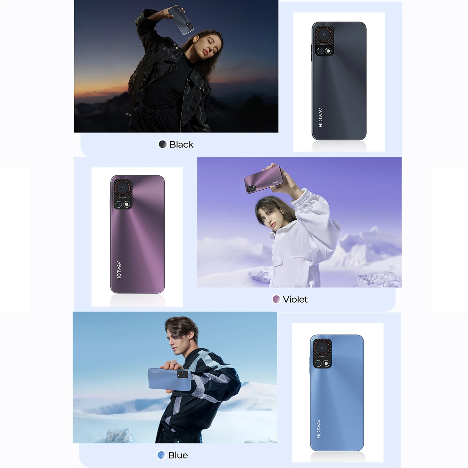 HOTWAV Note 13 Smartphone 4GB+128GB 6.6'' Display Side Fingerprint Identification 50MP Camera 5160mAh 4G Android 13 Cellphone