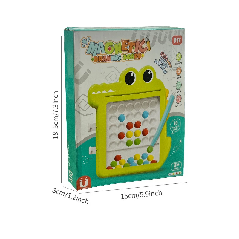 Quadro Magnético Infantil Pato Amarelo Dinossauro, Prancheta de Escrita, Livros de Desenho Criativos com Padrões, Brinquedo Educacional Montessori, Presente