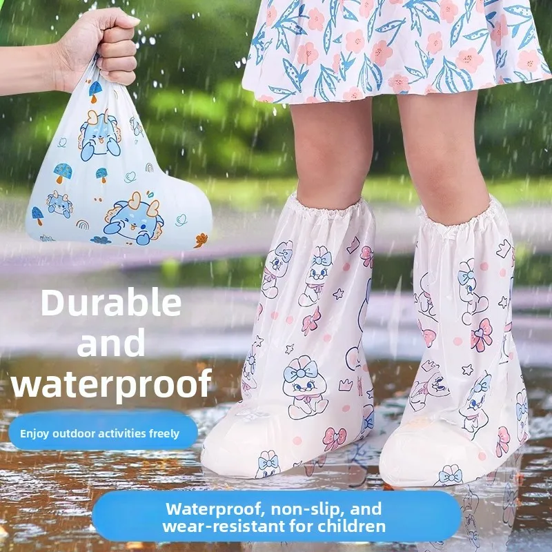 waterproof-shoe-covers-high-tube-plastic-thickened-anti-slip-for-rain-children's-school-wear-durable-shoe-covers-for-rainy-days