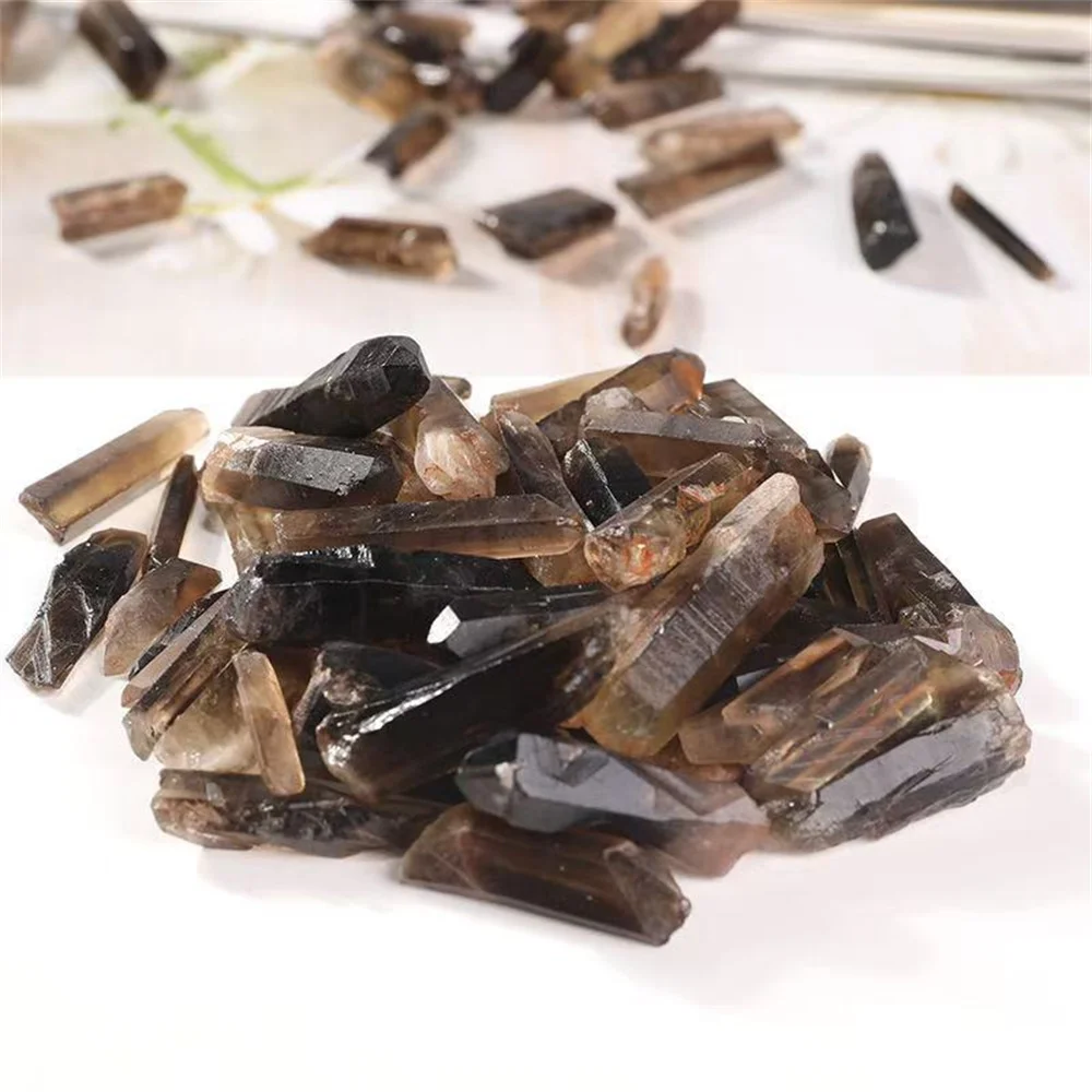 

Natural Smoky Quartz Crystal Points Specimen Reiki Healing Stone Hexagonal Prisms Obelisk Wand Energy Tower Meditation Decora