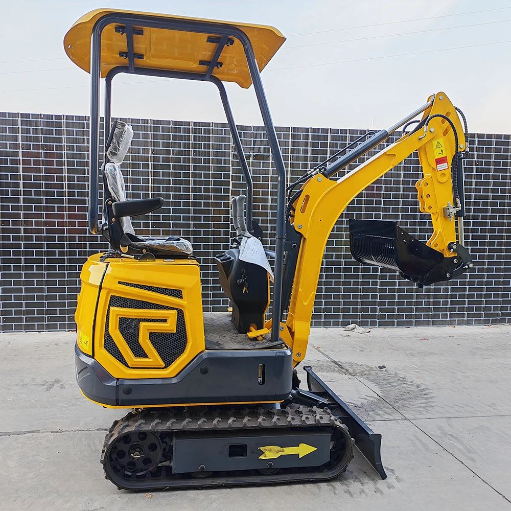 Envío Gratis Mini excavadora de 1,2 toneladas pequeña excavadora de orugas retroexcavadora con pulgar Euro 5 CE EPA granja excavadora diésel personalizada