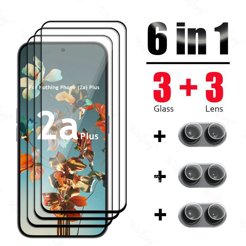 

6 In 1 For Nothing Phone 2A Plus Glass Tempered Glass Film Nothing Phone 2 a Plus Glass Full Cover Screen Protector Camera Film