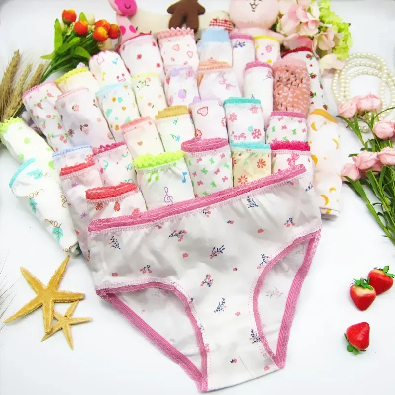 6pc/Lot Fashion New Baby Girls Underwear Cotton Panties Kids Short Briefs Children Underpants