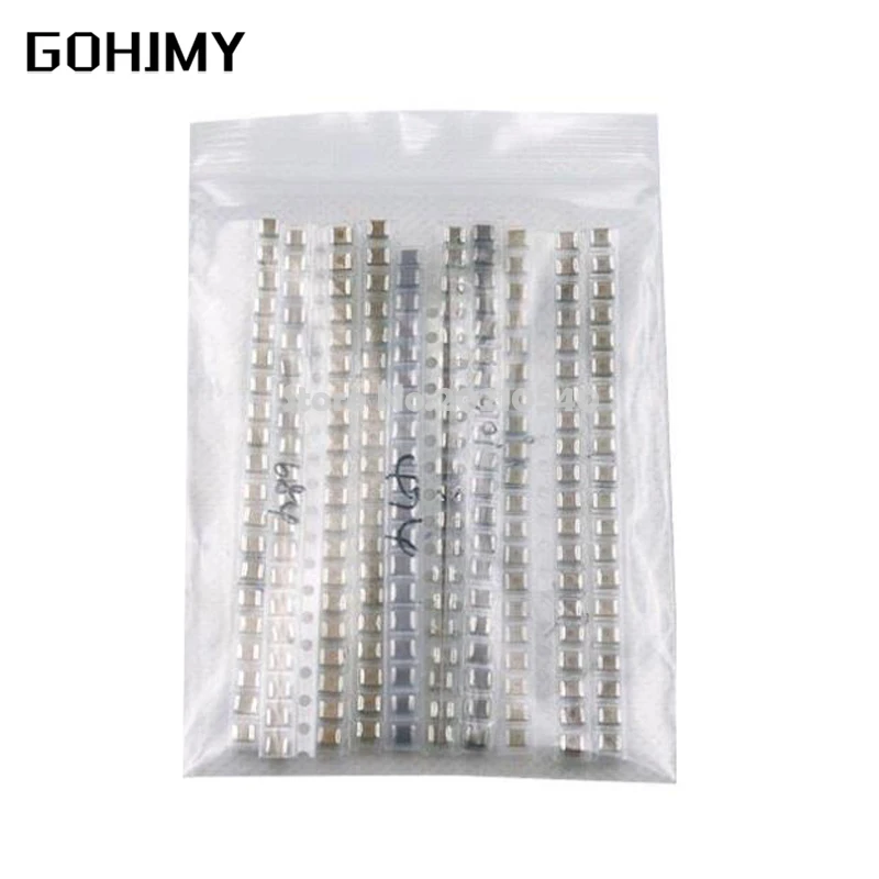 1210 SMD Capacitor assorted KIT ,10values*20PCS=200PCS 100nF~100uF Samples Kit electronic DIY kit