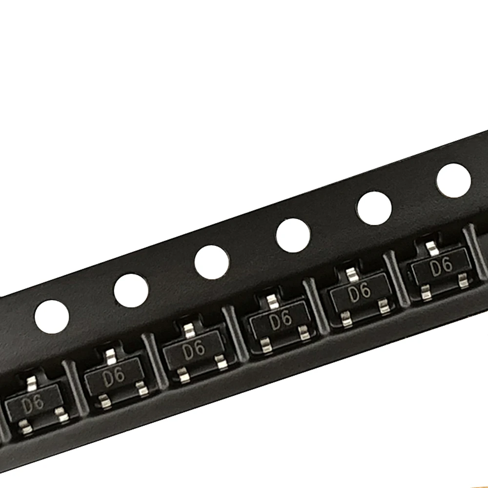 (100 uds) MMBD4148CA MMBD4148 SOT-23 diodo de señal pequeña ultrarrápida de alta conductancia (marcado D6) circuito integrado