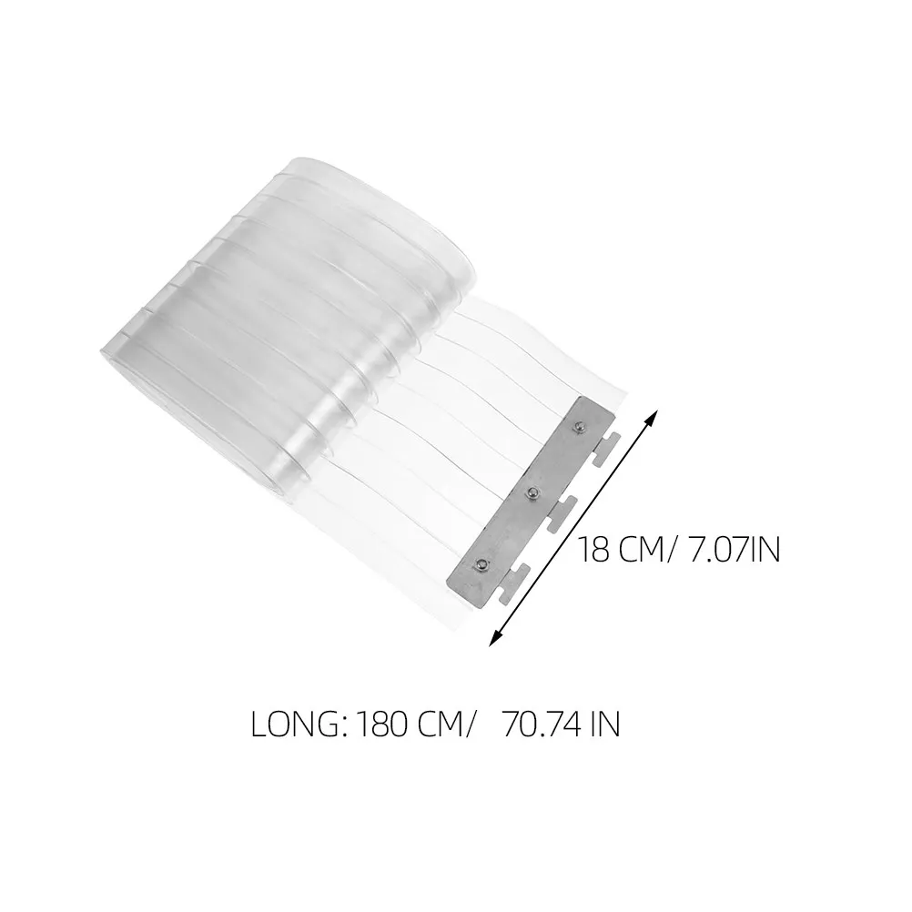 Plastic Door Curtain Strip Replacement Stainless Steel Wind Insulation for Supermarket Kitchen Freezer Cooler Doorway Curtain