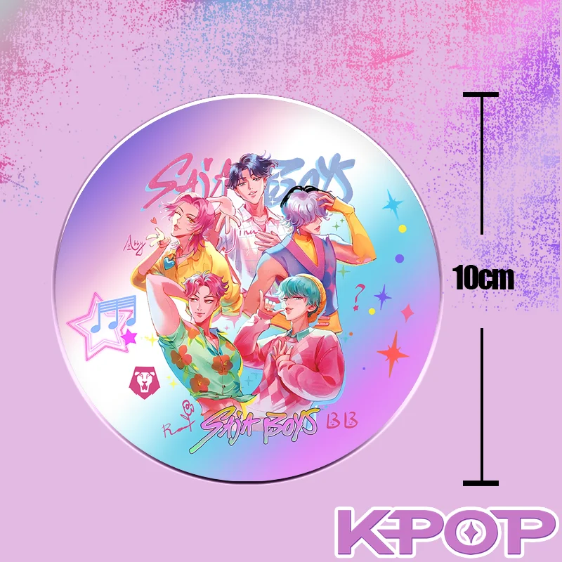 K-Pop Demon Hunters Coasters 10CM HUNTR/X Rumi Mira Zoey Jinu Alas Meja Berinsulasi Dekorasi Desktop Akrilik Dekorasi Rumah Hadiah