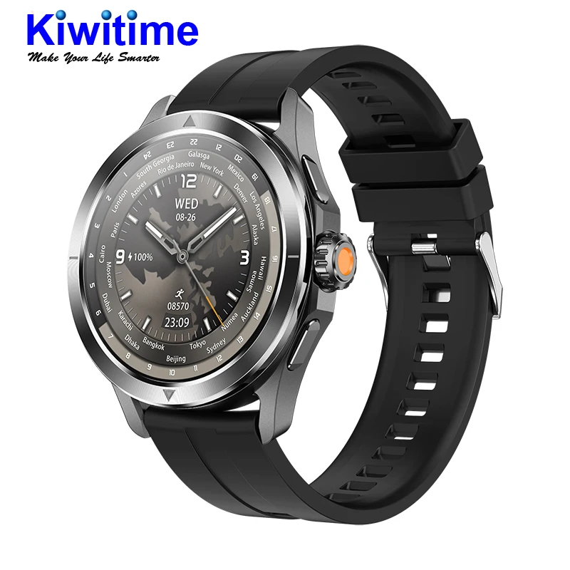 KIWITIME S4 Ultra Smart Watch Men 2024 Wireless Charge NFC Heart Rate Monitor Fitness Bracelet Activity Tracker Sport Smartwatch