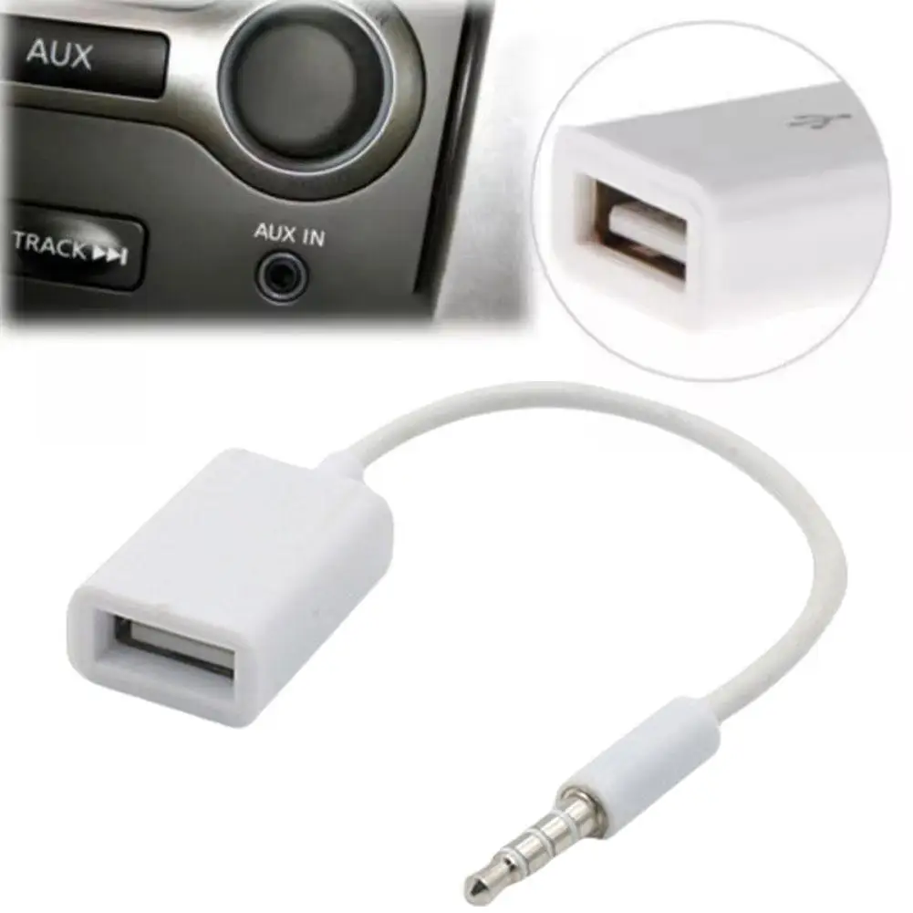 

3.5mm Male USB2.0 Car AUX Interface Car OTG Adapter Mp3 Transmission Adapter Car Cable Accessories Cable Charging Data Car H0T4