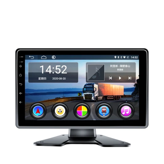 10.1 Inch Touch Screen 4 Ch Split Screen Car MP4 DVR Monitor with 170°AHD 1080P Camera Can Swivel for RV/Truck/Bus