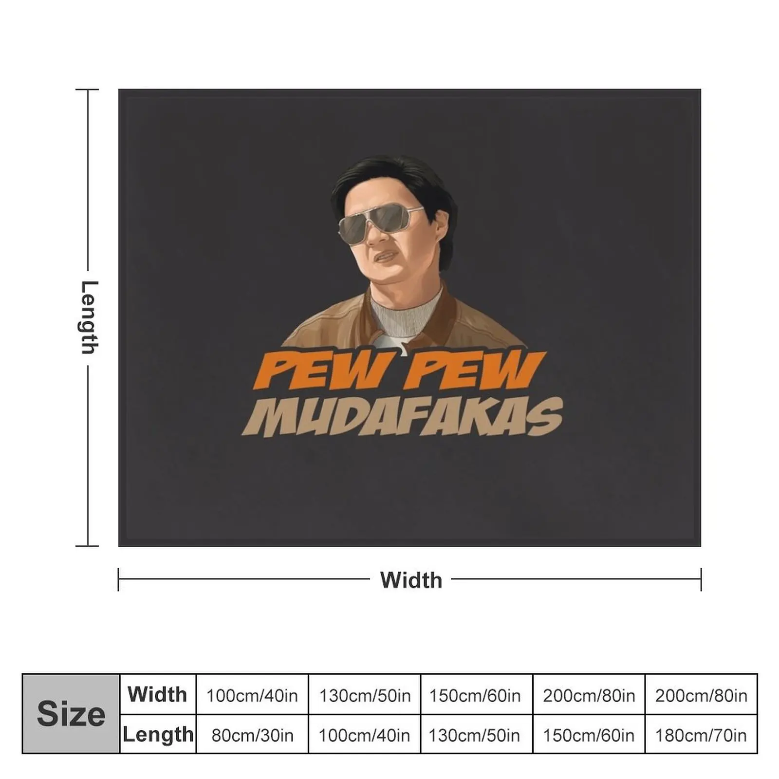 Hangover - Pew Pew Mudafakas Mr Chow Funny Parody Fan Art Throw Blanket Sofa Quilt Custom Blankets