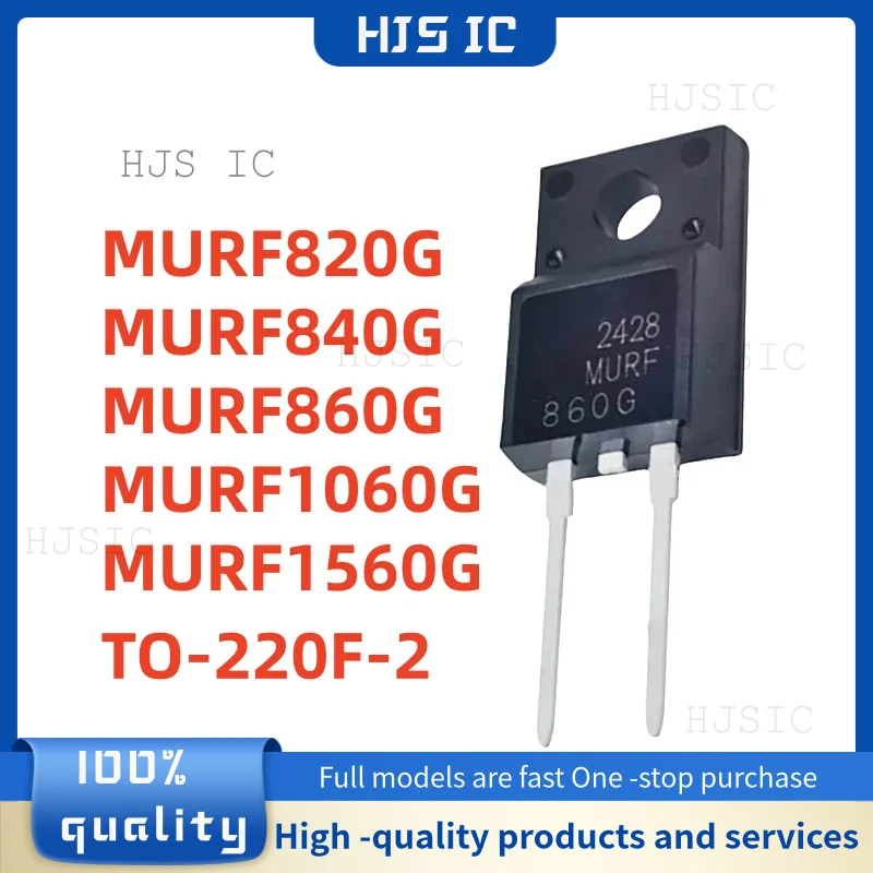 10PCS NEW MURF820G MURF840G MURF860G MURF1060G MURF1560G MURF820 MURF840 MURF860 MURF1060 MURF1560 TO-220F-2 Fast Recovery Diode
