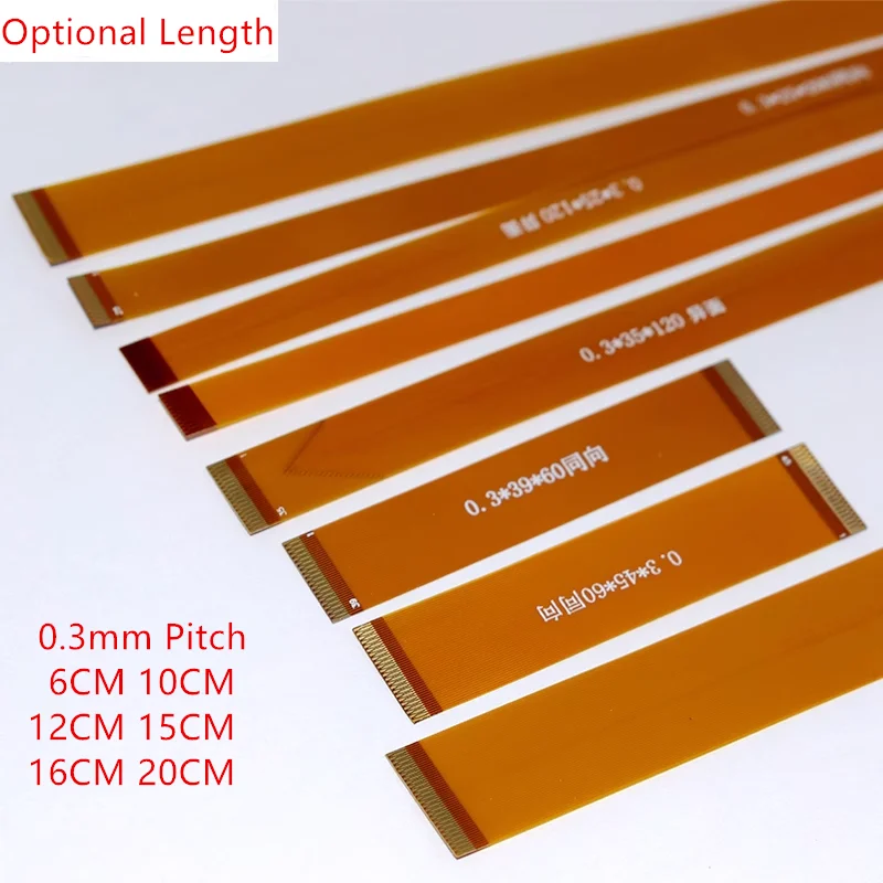 0.3mm Pitch Flat Flexible Cable FPC FFC 7-71 Pin Options - High-Density Flat Cable for Electronics