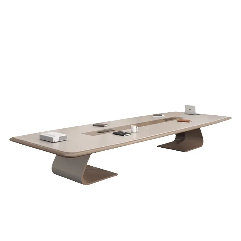 Painting conference table, long table, simple modern strip table, conference room, fashionable large and medium-sized