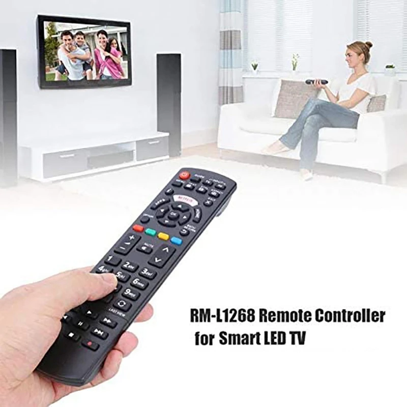 Telecomando Smart TV LED RM-L1268 per TV digitale Panasonic Netflix muslimn2qayb