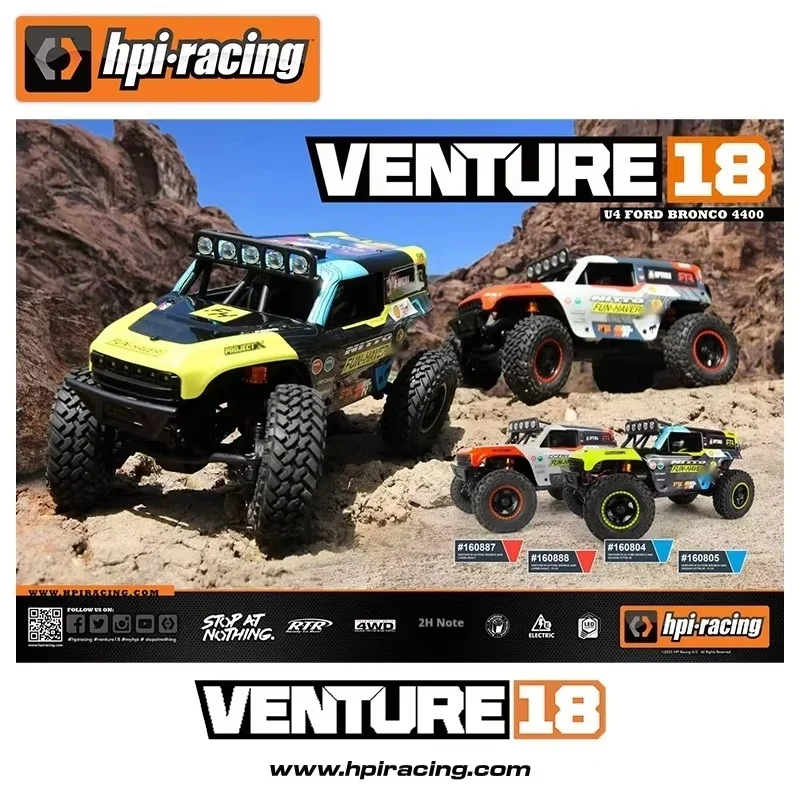 

Hpi 1/18 Venture 18 U4 радиоуправляемый автомобиль, бесщеточный пульт дистанционного управления, полный привод, твердый корпус, модель альпинистского автомобиля, игрушка-симулятор