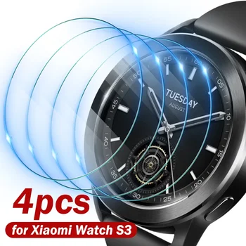 1-4 יחידות זכוכית עבור Xiaomi Mi Watch S3 מגן מסך חכם מגן זכוכית מחוסמת נגד שריטות עבור Xiaomi Watch S3