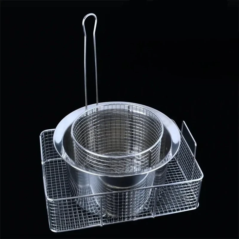 

Stainless Steel Fried Chicken Basket Set Sieve screen French fries frame oil filter net colander strainers shaped mesh basket